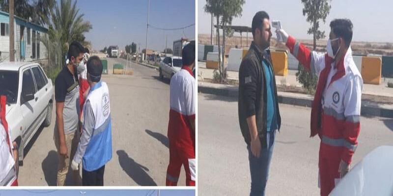 پایگاه کنترل و تب سنجی در ورودی شهر بندر دیلم مستقر شد